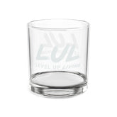 Engraved 10.5oz Whiskey Glass — "Level Up Living" Rocks Glass