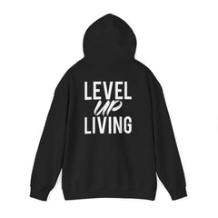 Level Up Living Hoodie — Motivational Graphic Pullover