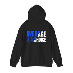 Level Up Living Hoodie — 'LUL' Motivational Pullover (Front Logo, Back ‘Average Is A Choice’)