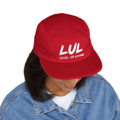 LUL "Level Up Living" Embroidered 5-Panel Cap — Casual Streetwear Dad Hat