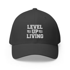 Level Up Living Embroidered Cap — Patriotic American Flag Dad Hat