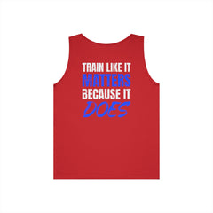 Motivational Fitness Tank Top — "LUL Level Up Living" | "Train Like It Matters Because It Does"