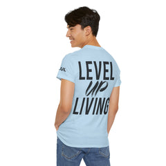Level Up Living T-Shirt — Motivational Graphic Tee