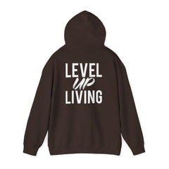 Level Up Living Hoodie — Motivational Pullover for Personal Growth