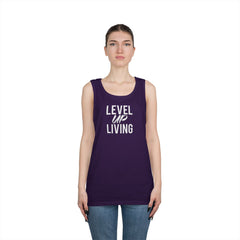 Level Up Living Tank Top — “Your Income Reflects Your Discipline” Motivational Fitness Tank