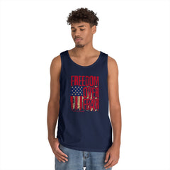 Freedom Over Fear American Flag Tank Top