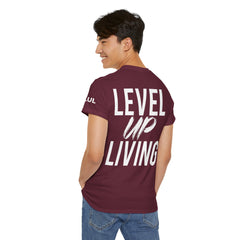 Level Up Living T-Shirt — Motivational Graphic Tee