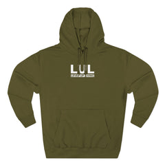 Level Up Living Fleece Hoodie — "Average Is a Choice" Three-Panel