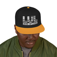 'Live Free' Distressed Flag Design - Embroidered Snapback Hat