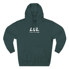 Level Up Living "Level Up Daily" Hoodie — Three-Panel Fleece