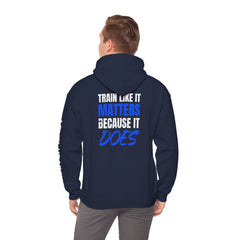 Hoodie — 'Level Up Living' Motivational Pullover (Train Like It Matters Because It Does)
