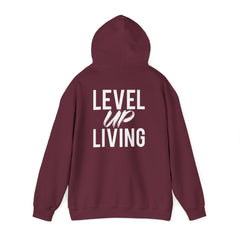 Level Up Living Hoodie — Motivational Pullover for Personal Growth