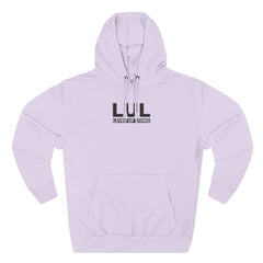 Level Up Living Fleece Hoodie — "Average Is a Choice" Three-Panel