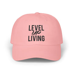 Level Up Living Dad Cap – Embroidered Motivational Baseball Hat (LUL)