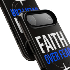 Faith Over Fear Phone Case — Tough Magnetic Protective Case with Cross Design