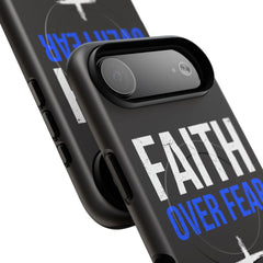 Faith Over Fear Phone Case — Tough Magnetic Protective Case with Cross Design