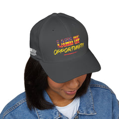 Land of Opportunity Embroidered Cap — Motivational Baseball Hat