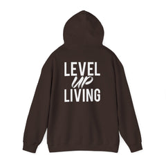 Level Up Living Hoodie — Motivational Pullover for Personal Growth