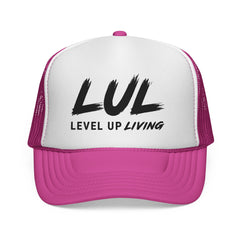 Trucker Hat – "LUL Level Up Living" Mesh Cap | Motivational Casual Streetwear