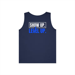 Level Up "Show Up. Level Up." Motivational Tank