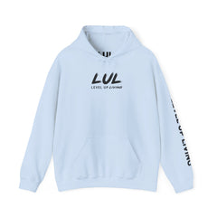 Hoodie — 'Level Up Living' Motivational Pullover (Train Like It Matters Because It Does)