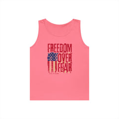 Freedom Over Fear American Flag Tank Top