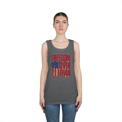 Freedom Over Fear American Flag Tank Top