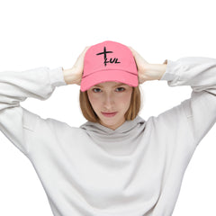 Distressed Cross Cap — "LUL" Script Christian Baseball Hat