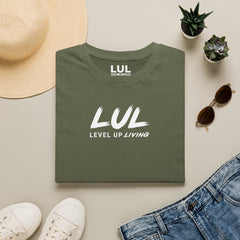 Level Up Living Entrepreneur T-Shirt — "Wealth Is Built By People Who Take Action"