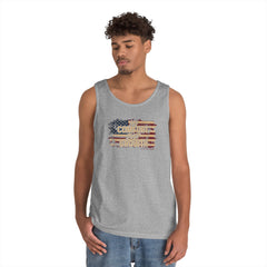 Tank Top — Distressed American Flag "Freedom Forever" Patriotic Tank