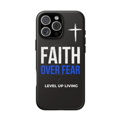 Faith Over Fear Phone Case — Tough Magnetic Protective Case with Cross Design