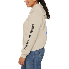Level Up Living Hoodie – “Income Reflects Your Discipline” Motivational Pullover