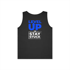 Level Up Tank Top — “Level Up or Stay Stuck” Motivational Fitness Tank