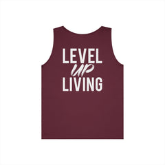 Level Up Living Tank Top — Motivational 'LUL' Fitness & Lifestyle Graphic