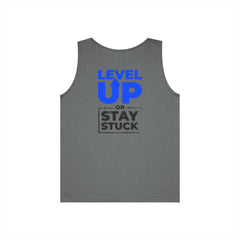 Level Up Tank Top — “Level Up or Stay Stuck” Motivational Fitness Tank