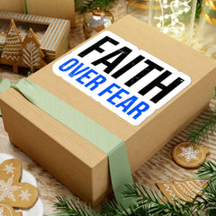 Faith Over Fear Kiss-Cut Sticker — Bold Inspirational Decal for Laptops, Water Bottles & Journals