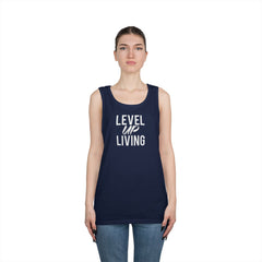 Level Up Living Tank Top — “Your Income Reflects Your Discipline” Motivational Fitness Tank