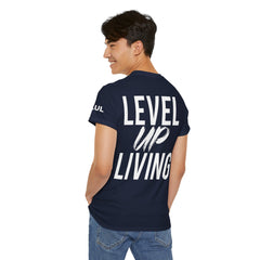 Level Up Living T-Shirt — Motivational Graphic Tee