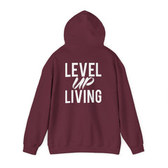 Level Up Living Hoodie — Motivational Pullover for Personal Growth