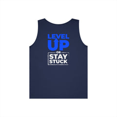 Level Up Tank Top — “Level Up or Stay Stuck” Motivational Fitness Tank