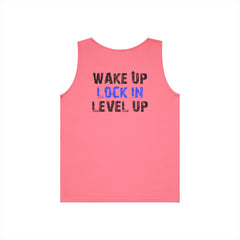 Wake Up Lock In Level Up- Level Up Living Tank Top -Athletics