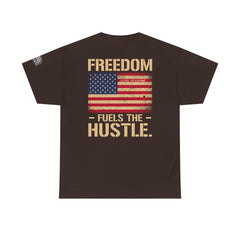 Freedom Fuels the Hustle T-Shirt — American Flag Vintage Patriot Tee