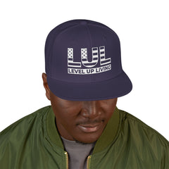 'Live Free' Distressed Flag Design - Embroidered Snapback Hat