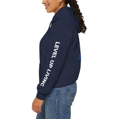 Level Up Living Hoodie – “Income Reflects Your Discipline” Motivational Pullover