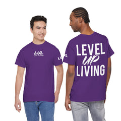 Level Up Living T-Shirt — Motivational Graphic Tee