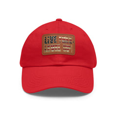 Leather Patch Dad Hat — 'Live Free' Vintage American Flag Baseball Cap