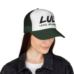 Trucker Hat – "LUL Level Up Living" Mesh Cap | Motivational Casual Streetwear