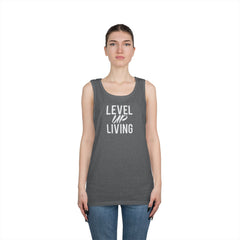 Level Up Living Tank Top — “Your Income Reflects Your Discipline” Motivational Fitness Tank