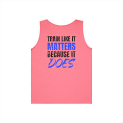 Motivational Fitness Tank Top — "LUL Level Up Living" | "Train Like It Matters Because It Does"