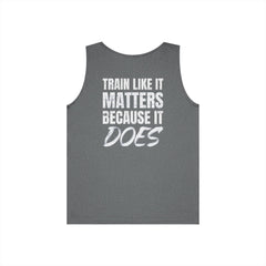 Motivational Fitness Tank Top — "LUL Level Up Living" | "Train Like It Matters Because It Does"